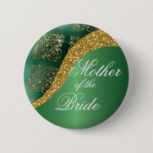Goldmedaille des Glitzer Green Metallic Mother of  Button