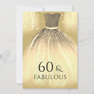 Goldmedaille Dress 60 & Fabulous 60. Geburtstag Einladung