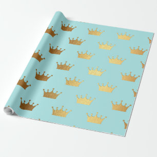 Goldmedaille Foil Crown Royal Aquamarin Aqua Moder Geschenkpapier