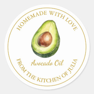 Goldmedaille für das Avocado-Öl weiß Runder Aufkleber