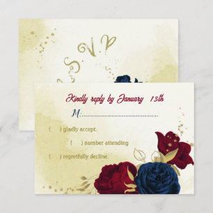 Goldmedaille für die Blume RSVP Karte