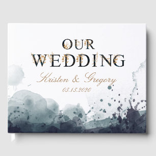 Goldmedaille für Hochzeiten in Aquarellgold Gästebuch