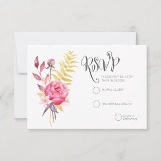Goldmedaille für Hochzeiten von RSVP-Karten RSVP Karte