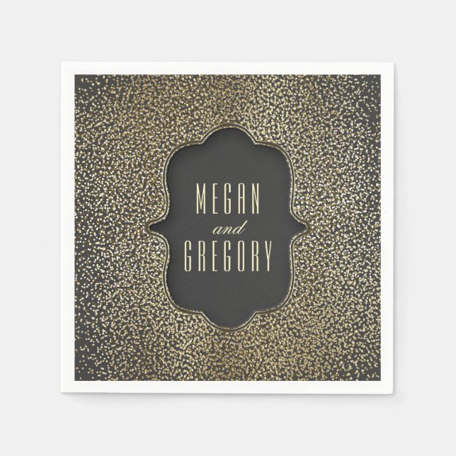 Goldmedaille für Vintage Glamour Serviette (Vorderseite)