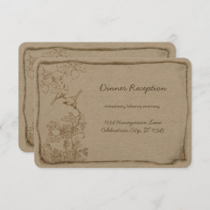 Goldmedaille für Vintage Vögel Einladung