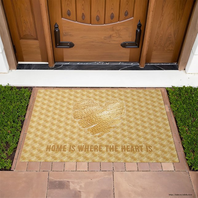 Goldmedaille Fußmatte (Thread of Gold Door Mat by Poet Adiela Akoo because home is where the heart is
)