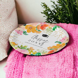 Goldmedaille Glitzer Blumenbotanische Klasse des A Pappteller