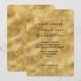 Goldmedaille Glitzer Konfetti Hochzeit Einladung