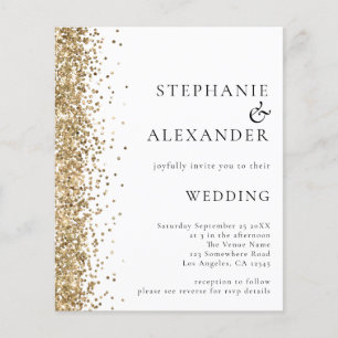 Goldmedaille Glitzer Weißer QR-Code Hochzeitsempfa