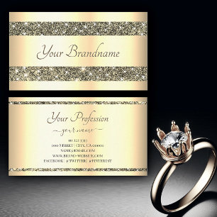 Goldmedaille Goldener Glitzer Spargel Visitenkarte