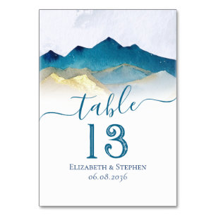 Goldmedaille Hochzeitsstimmung im Wasser Tischnumm Tischnummer