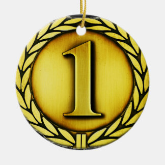 Goldmedaille Keramik Ornament