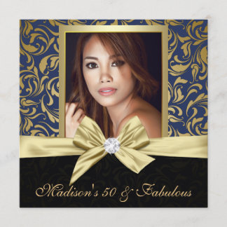 Goldmedaille mit 50 und Fabulous |50. Geburtstag Einladung