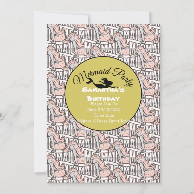 Goldmedaille Party Rosa Einladung (Vorderseite)