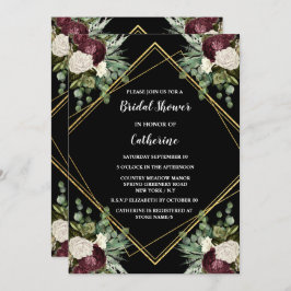 Goldmedaille Rose botanischer Blumenchic Einladung