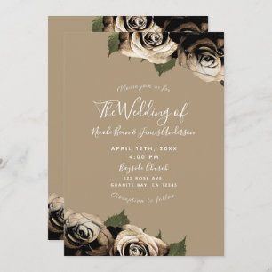 Goldmedaille Rose Flora und Fauna Einladung