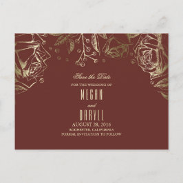 Goldmedaille-Rose Save the Date Ankündigungspostkarte