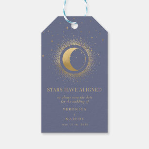 Goldmedaille Save the Date Foto Geschenkmarken Geschenkanhänger