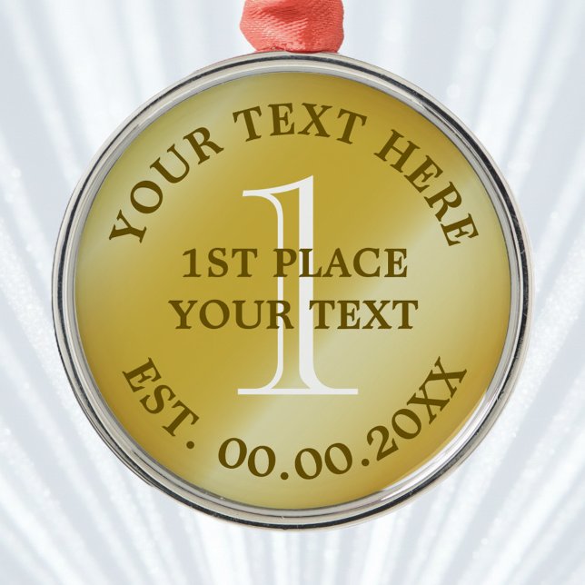 Goldmedaille Siegermedaille Ornament Aus Metall (gold medal for 1st place)