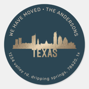 Goldmedaille Staat Stolz texanbewegte Ankündigung Runder Aufkleber