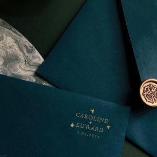 Goldmedaille Sterne Hochzeit Gummistempel