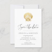 Goldmedaille und Blush Pink Save the Date