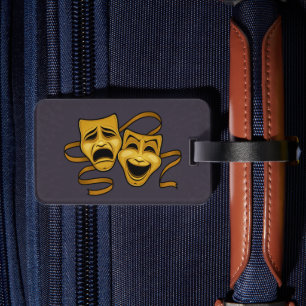 Goldmedaille und Masken des Tragedy Theaters Gepäckanhänger