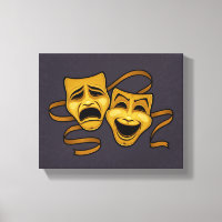 Goldmedaille und Masken des Tragedy Theaters