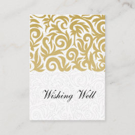 Goldmedaille und Schwarze Swirling Border Wedding Begleitkarte