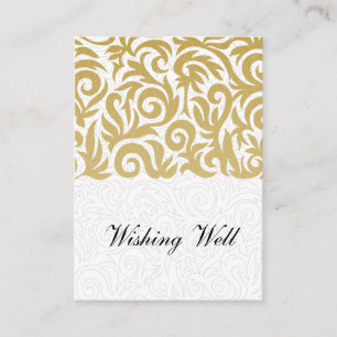 Goldmedaille und Schwarze Swirling Border Wedding Begleitkarte