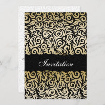Goldmedaille und Schwarze Swirling Border Wedding