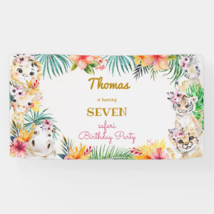 Goldmedaille Wildsafari Kindergeburtstag Banner