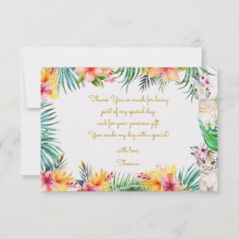 Goldmedaille Wildsafari Kindergeburtstag Dankeskarte