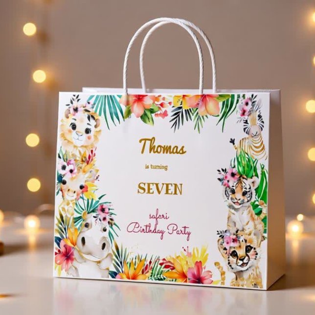 Goldmedaille Wildsafari Kindergeburtstag Große Geschenktüte (Von Creator hochgeladen)