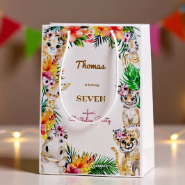 Goldmedaille Wildsafari Kindergeburtstag Mittlere Geschenktüte