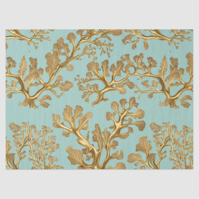 Goldmedaillen auf dem Grünbuch über Meeresfrüchte Seidenpapier (Vorderseite)