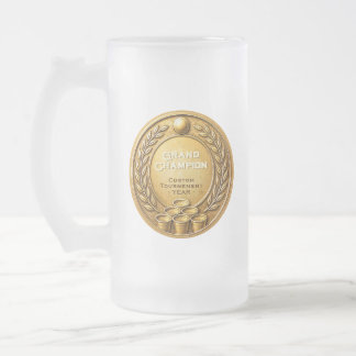 Goldmedaillen Beer Pong Turniermeisterschaft Mattglas Bierglas