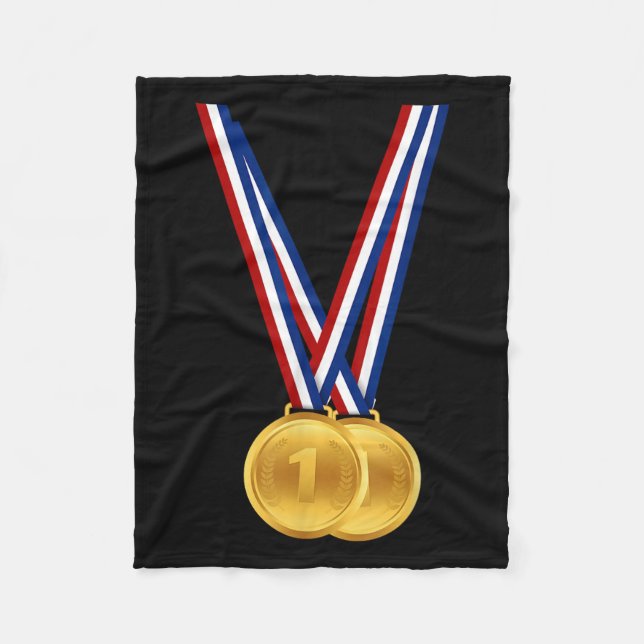 Goldmedaillen Gewinner und Champions Geschenk Gebu Fleecedecke (Vorderseite)