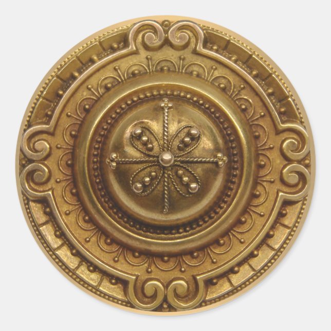Goldmedaillensticker Runder Aufkleber (Vorderseite)