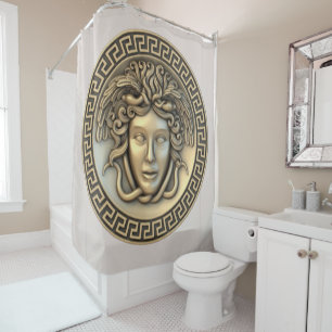 Goldmedusa Duschvorhang