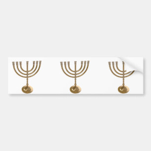 Goldmenorah Autoaufkleber