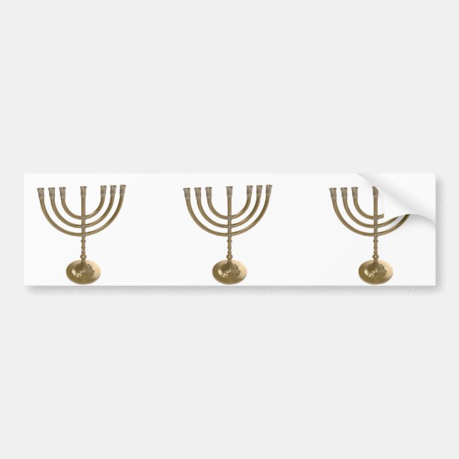 Goldmenorah Autoaufkleber (Vorne)