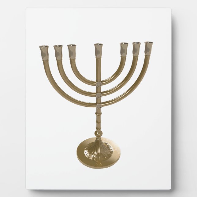 Goldmenorah Fotoplatte (Vorderseite)