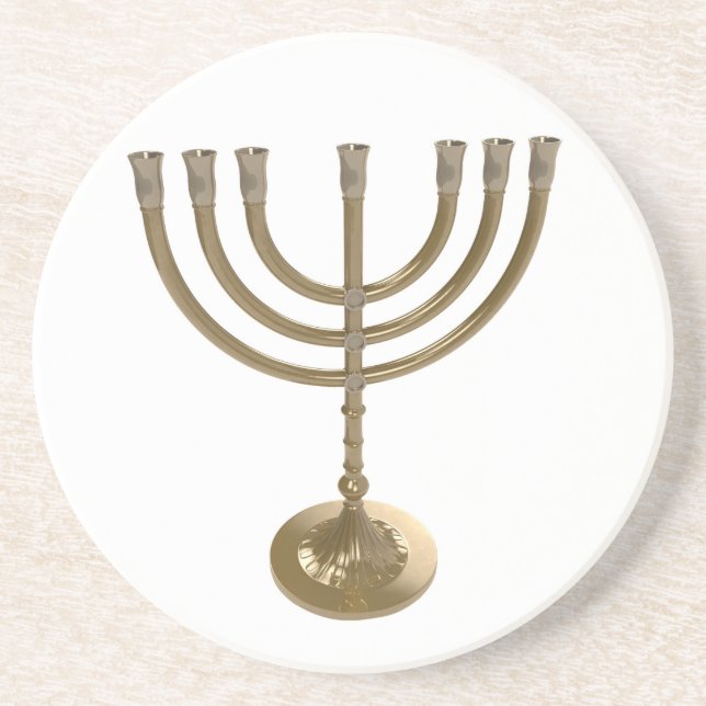Goldmenorah Getränkeuntersetzer (Vorne)