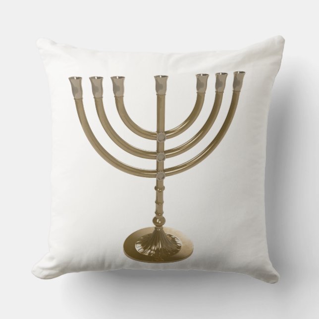 Goldmenorah Kissen (Vorderseite)