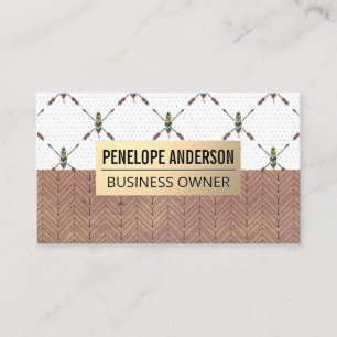 Goldmetall   Bohemisches Muster Visitenkarte