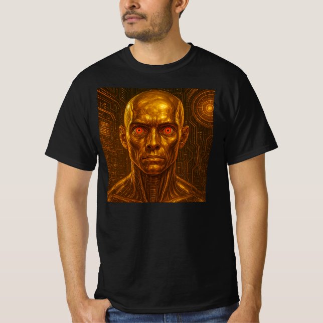 Goldmetallandroid T-Shirt (Vorderseite)