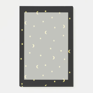 Goldmond und -sterne post-it klebezettel