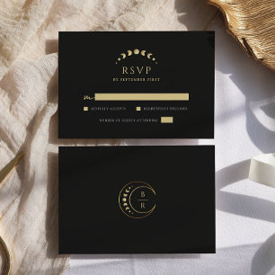 Goldmondhochzeit RSVP Karte