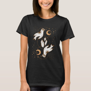 Goldmondphasen Kristalle Henna tattoo Hände T-Shirt